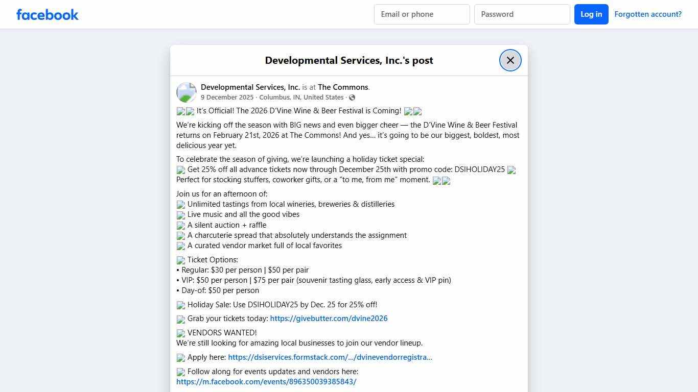 🎄🍷 It’s Official! The 2026... - Developmental Services, Inc. Facebook